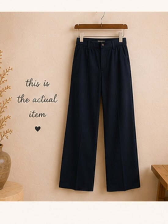 Eileen Fisher Pants - Eileen Fisher Navy Relaxed Straight Quiet Luxury Minimalist Pants